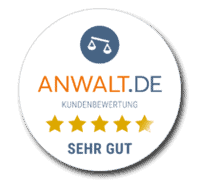 Anwalt.de Bewertungssiegel sehr gut
